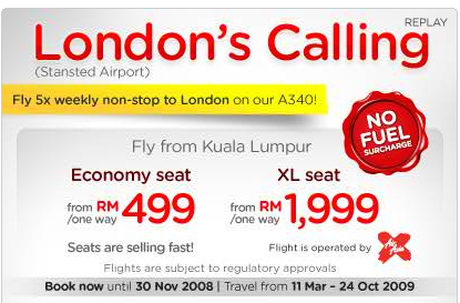 AirAsia to London